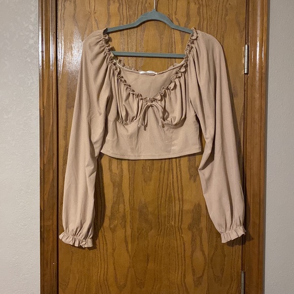 12th Tribe Tops - 12th Tribe Long Sleeve Crop Top